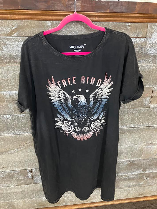 Pink and Blue Free Bird Dress