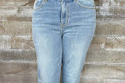 Judy Blues HW Contrast Wash Thermal Straight Light Wash