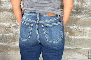 HW Contrast Wash Thermal Straight Dark Judy Blues