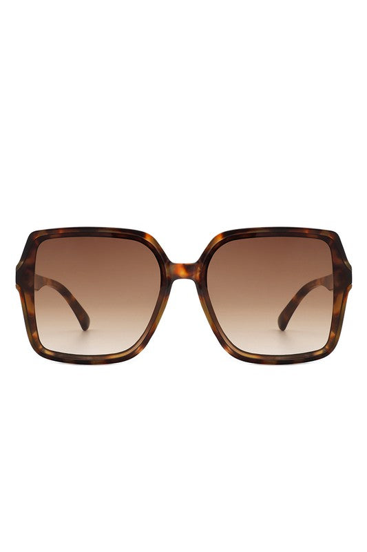 Square Flat Top Fashion Women Sunglasses