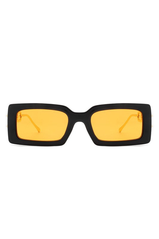 Square Flat Top Chain Link Design Sunglasses