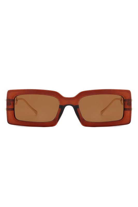 Square Flat Top Chain Link Design Sunglasses