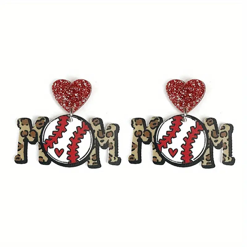 Pair Leopard Print Ball Shaped Charm Earrings