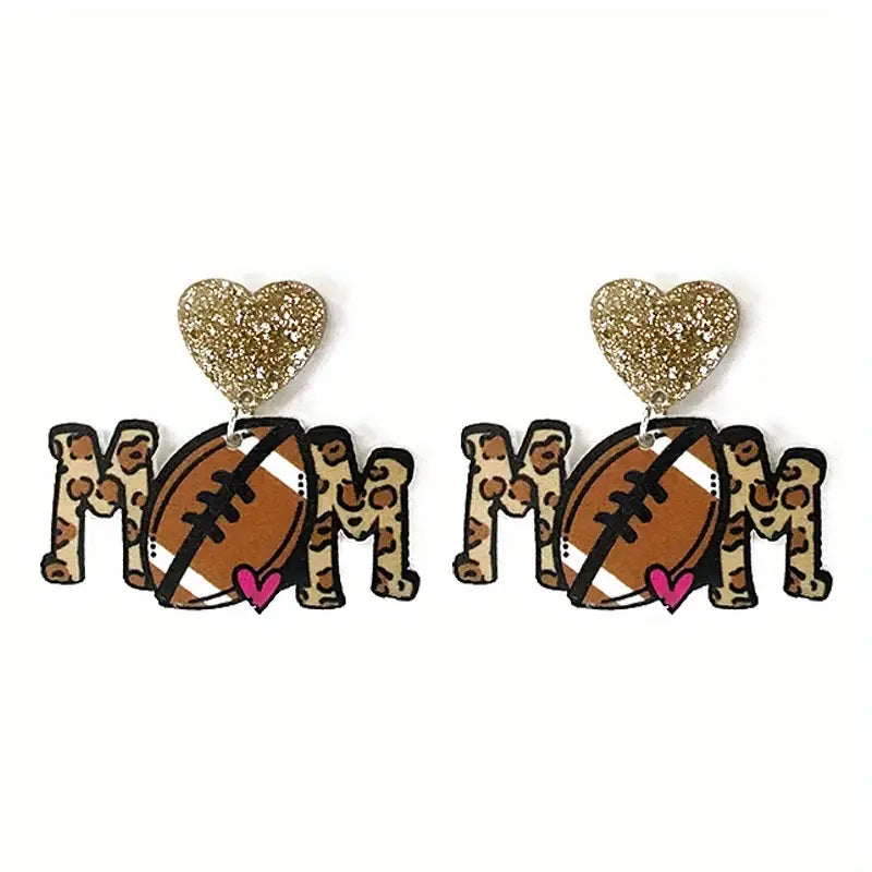 Pair Leopard Print Ball Shaped Charm Earrings
