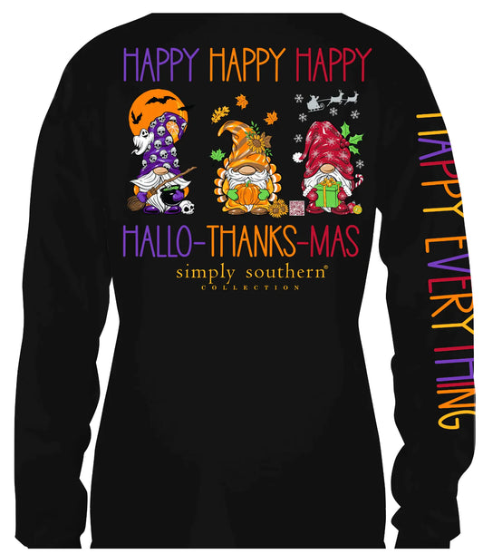 Simply Happy Black Long Sleeve