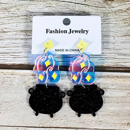 Acrylic Girl Ornaments Boiler Earrings
