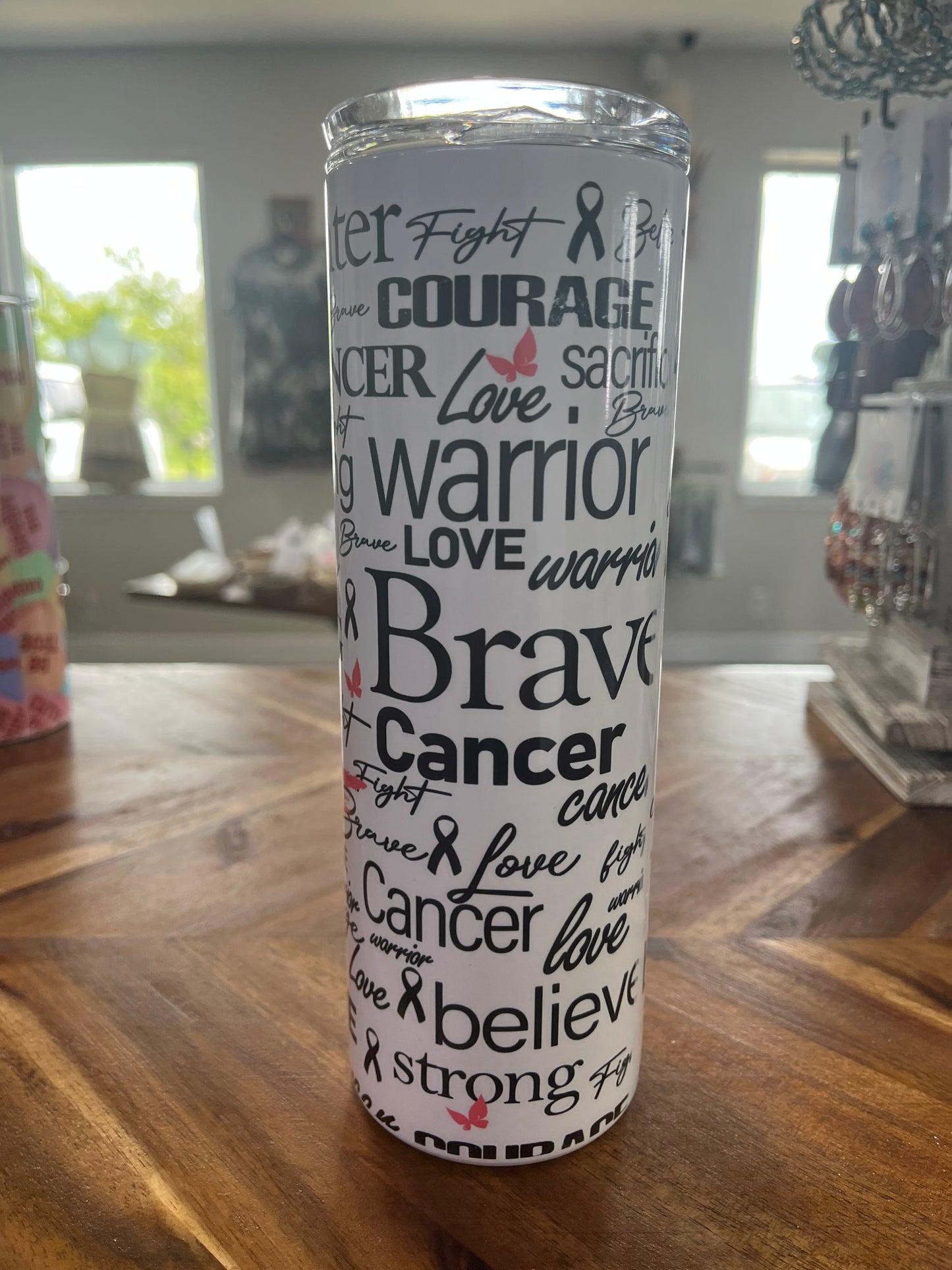 20oz Breast Cancer Sublimation Tumbler
