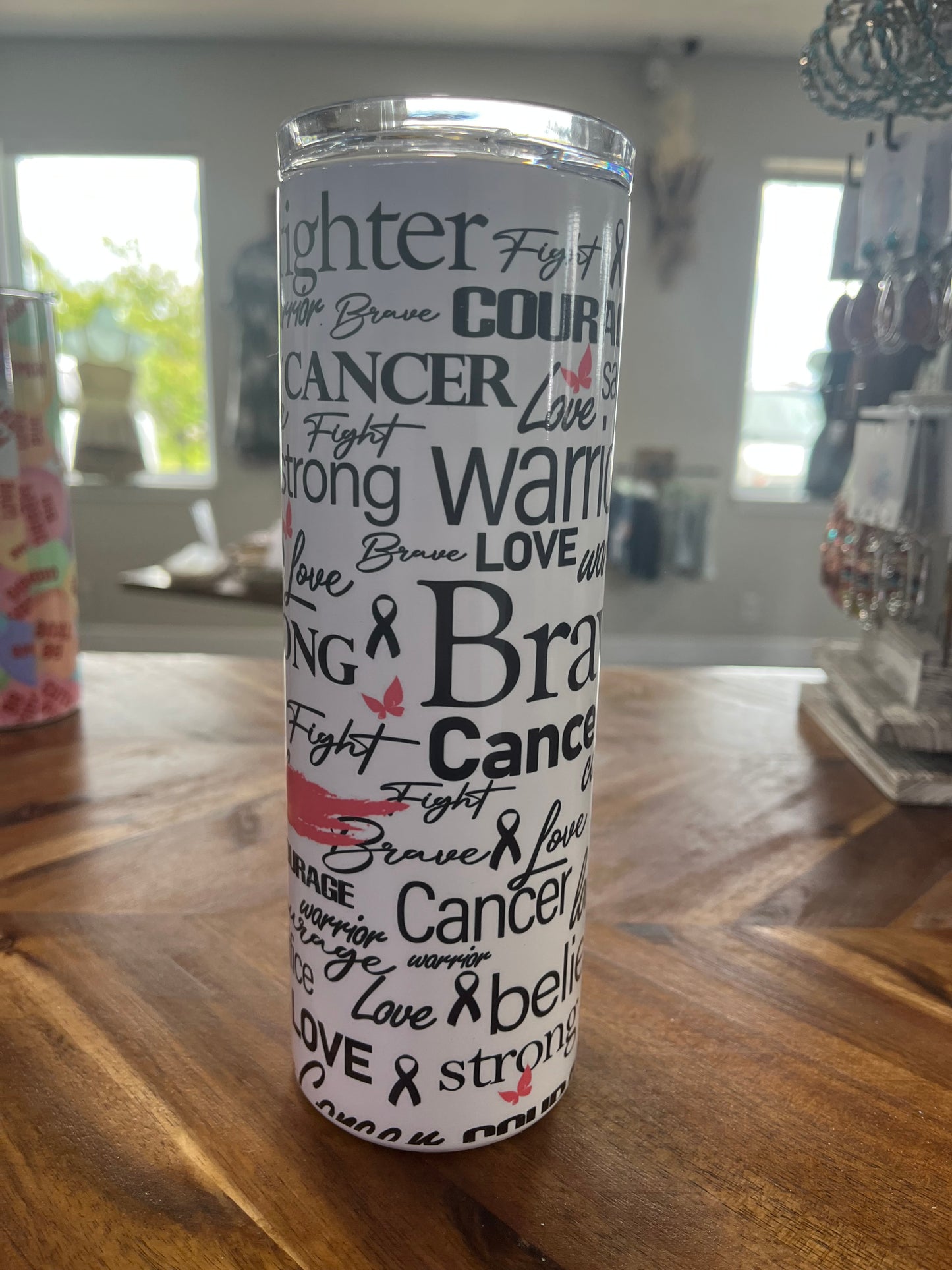 20oz Breast Cancer Sublimation Tumbler