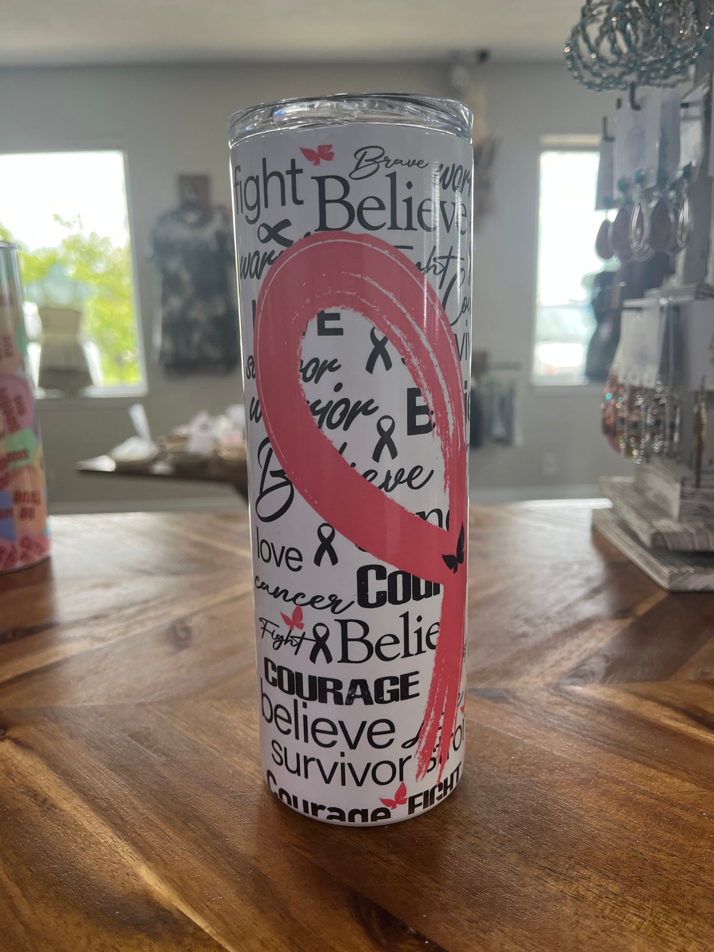 20oz Breast Cancer Sublimation Tumbler