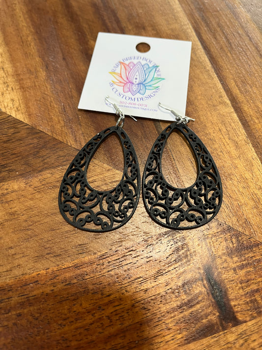 Water Drop With Open Center Earrings