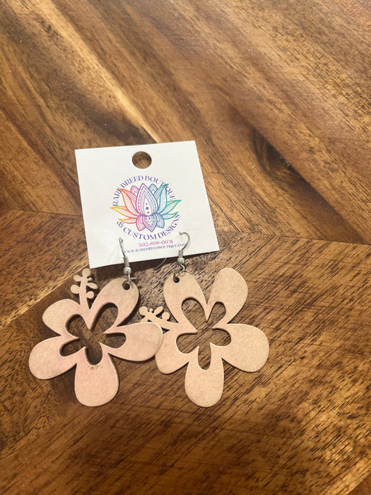 Wooden Flower Earrings