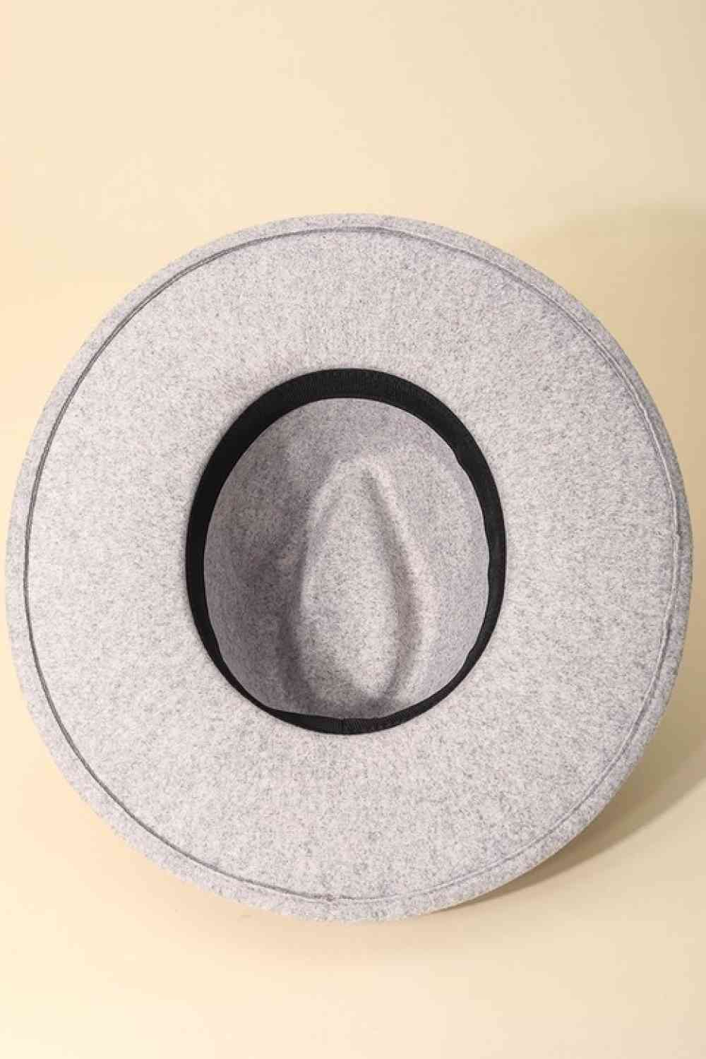 Woven Braided Strap Fedora