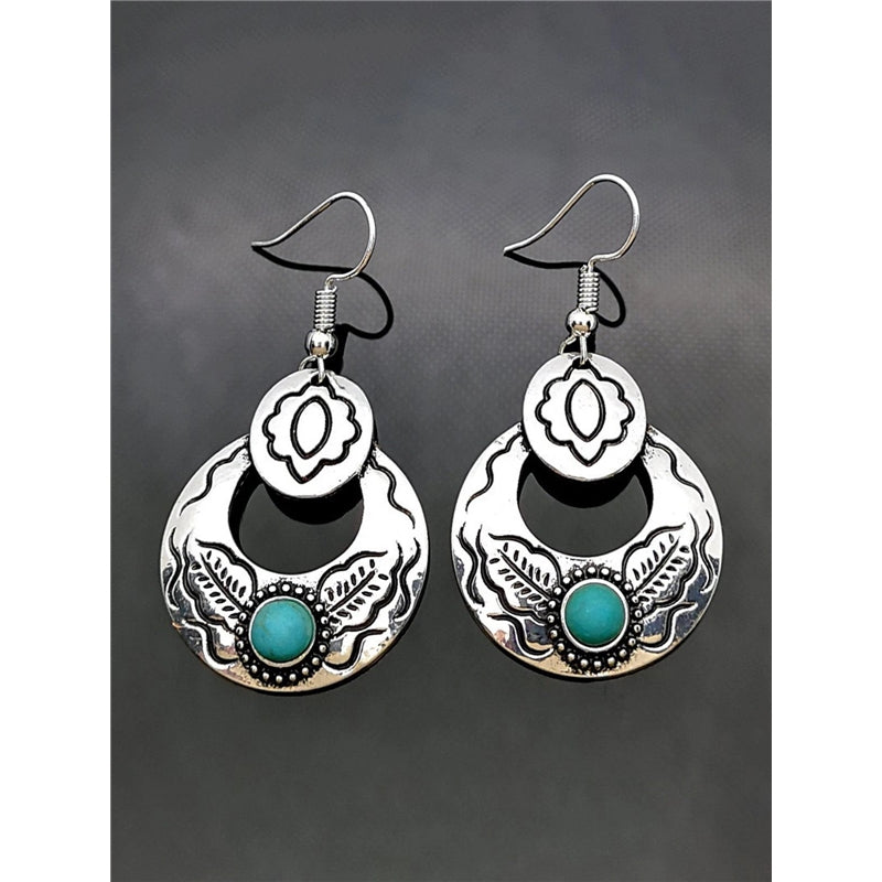 Silver & Turquiose Vintage Earrings
