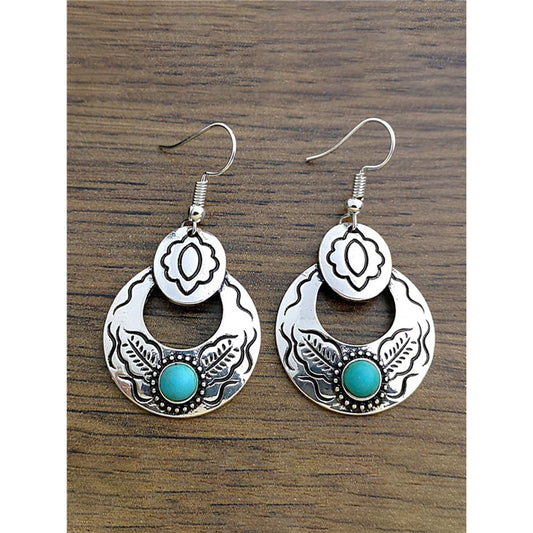 Silver & Turquiose Vintage Earrings