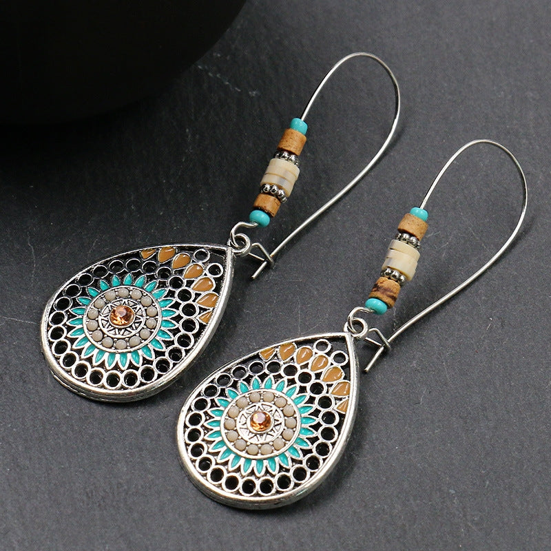 Boho Hollowed Beaded Earrings