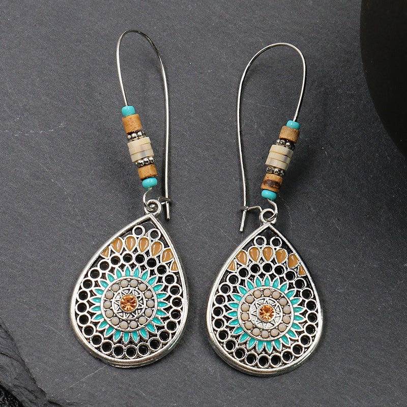 Boho Hollowed Beaded Earrings