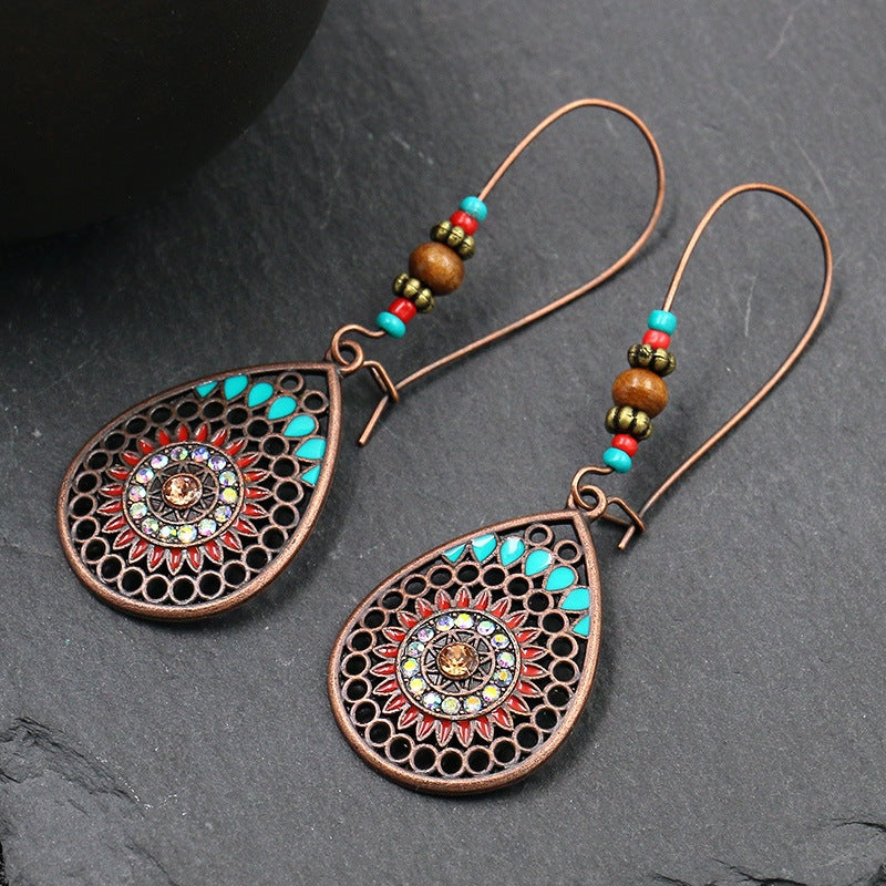 Boho Hollowed Beaded Earrings