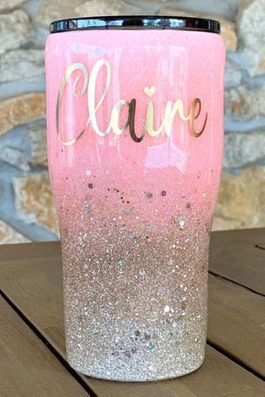 Customized Glitter Tumblers