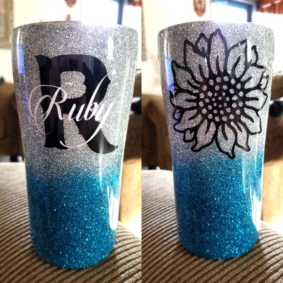 Customized Glitter Tumblers