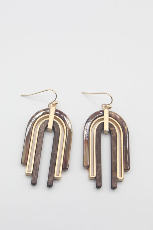 Acrylic Rainbow Dangle Earrings