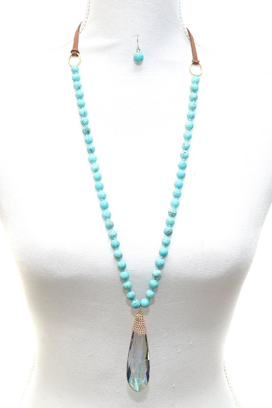 Natural Stone Necklace Set
