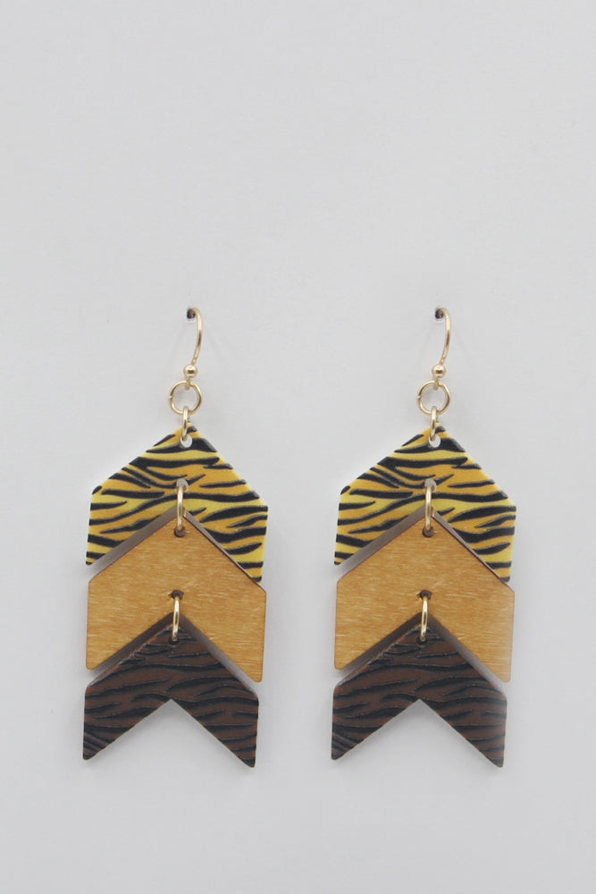 Wood Dangle Earrings