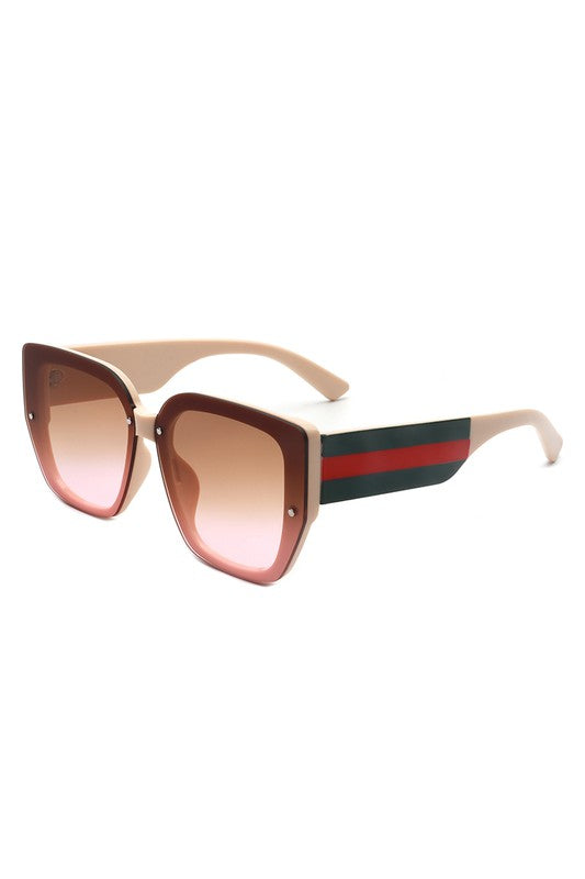 Square Tinted Oversize Chunky Fashion Sunglasses