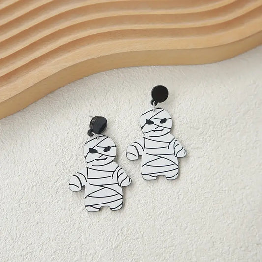 Halloween Cute Mummy Design Dangle Earrings