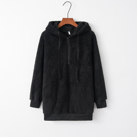 Teddy discount drawstring hoodie