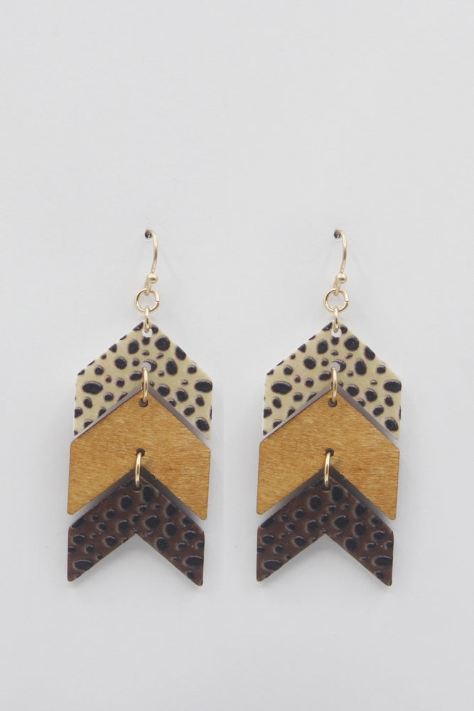 Wood Dangle Earrings